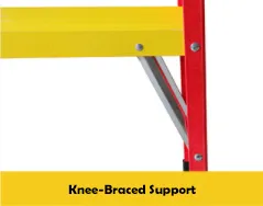 Type II, 225lbs FGG207 Fiberglass Ladders with Fiberglass Treads