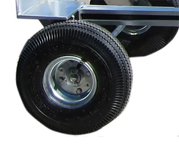 Camión con plataforma de aluminio convertible 3 en 1 con inclinación manual y ruedas neumáticas